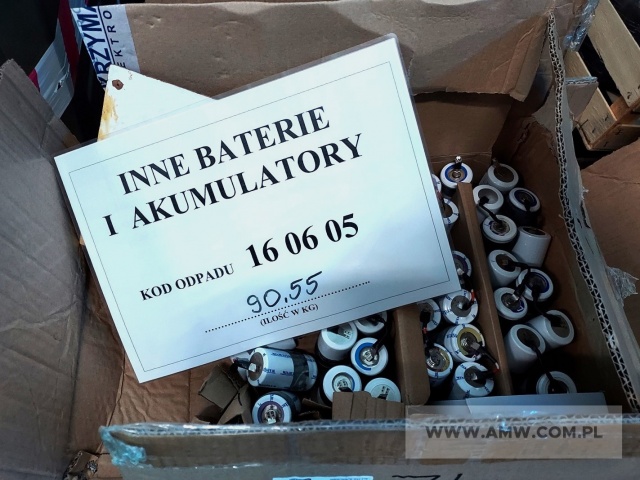 Zużyte inne baterie i akumulatory /kod odpadu 16 06 05/ 